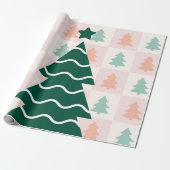  Hübscher Weihnachtsbaum Feiertagsdesign.  Geschenkpapier (Ungerollt)