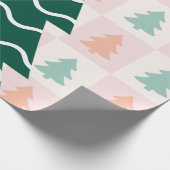  Hübscher Weihnachtsbaum Feiertagsdesign.  Geschenkpapier (Ecke)