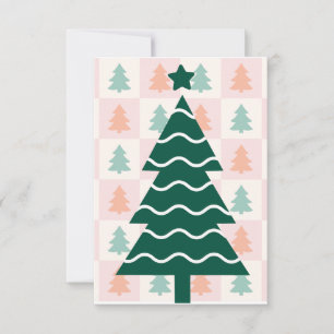 Hübscher Weihnachtsbaum Feiertagsdesign. RSVP Karte