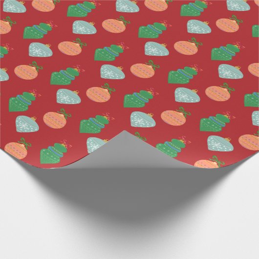 Hübscher Weihnachtsbaum Geschenkpapier (Ecke)