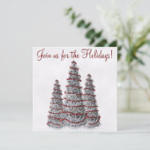 Hübscher Weihnachtsbaum Invita Einladung (Stehend Vorderseite)