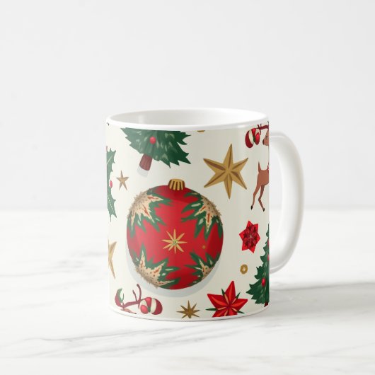 hübscher Weihnachtsbecher Kaffeetasse (VorderseiteRechts)