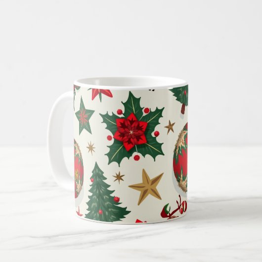 hübscher Weihnachtsbecher Kaffeetasse (Vorderseite Links)