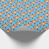 Hübscher Weihnachtsfuchs gemustert Geschenkpapier (Ecke)