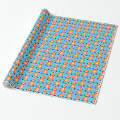 Hübscher Weihnachtsfuchs gemustert Geschenkpapier (Ungerollt)