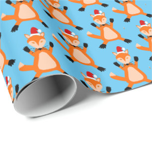 Hübscher Weihnachtsfuchs gemustert Geschenkpapier