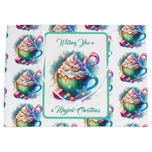 Hübscher Weihnachtskalender für Wasserfarben Große Geschenktüte (Vorderseite)