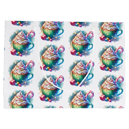 Hübscher Weihnachtskalender für Wasserfarben Große Geschenktüte (Rückseite)