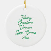 Hübscher Weihnachtskalender für Wasserfarben Keramik Ornament (Hinten)