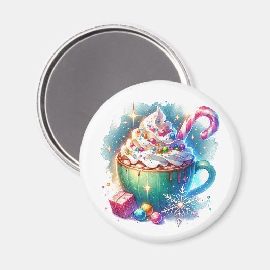 Hübscher Weihnachtskalender für Wasserfarben Magnet (Vorderseite/Rückseite)