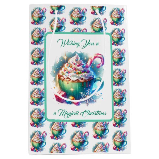 Hübscher Weihnachtskalender für Wasserfarben Mittlere Geschenktüte (Vorderseite)