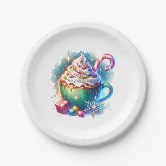 Hübscher Weihnachtskalender für Wasserfarben Pappteller (Vorderseite)