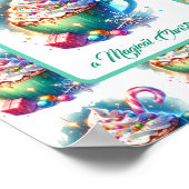 Hübscher Weihnachtskalender für Wasserfarben Poster (Ecke)