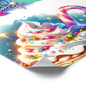 Hübscher Weihnachtskalender für Wasserfarben Poster (Ecke)