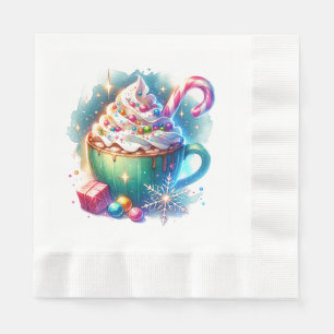 Hübscher Weihnachtskalender für Wasserfarben Serviette