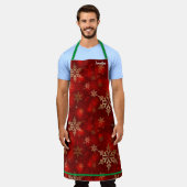 Hübscher Weihnachtsurlaub Schürze Individuelle Nam (Getragen)
