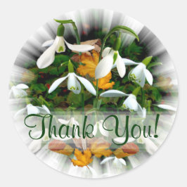 Hübscher weißer Schneefall-Text Runder Aufkleber