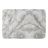 Hübscher weißer Silbermarmor Badematte (Vorderseite)