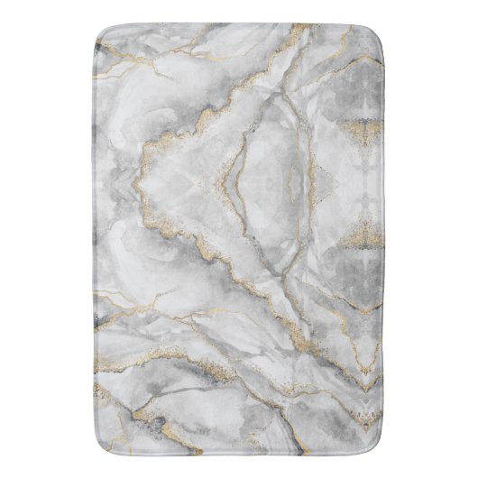 Hübscher weißer Silbermarmor Badematte (Vorderseite Vertikal)