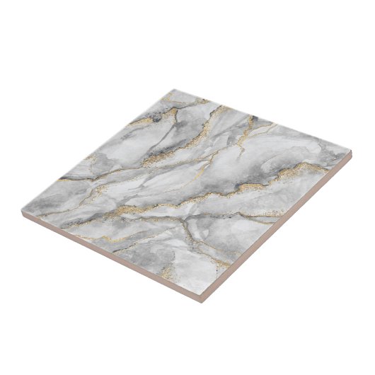 Hübscher weißer Silbermarmor Fliese (Seite)