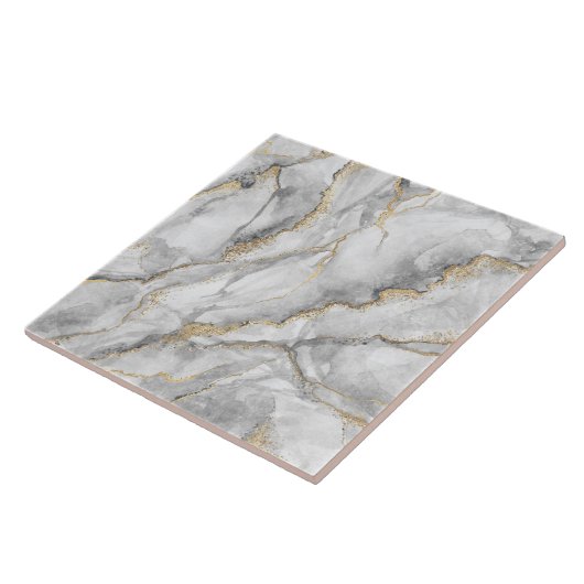 Hübscher weißer Silbermarmor Fliese (Seite)