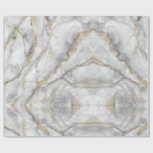 Hübscher weißer Silbermarmor Geschenkpapier (Flach)