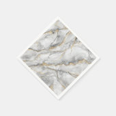 Hübscher weißer Silbermarmor Serviette (Ecke)