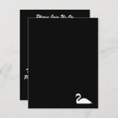 Hübscher Weißschwan Einladung Party (Vorne/Hinten)