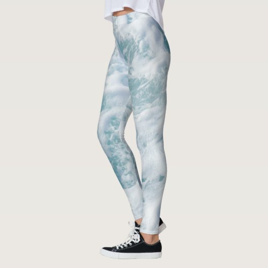 Hübscher Wellenschaum Leggings (Links)
