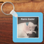 Hübscher Welpenhühner - friedliches Ostergeschenk Schlüsselanhänger (Vorderseite)