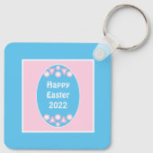 Hübscher Welpenhühner - friedliches Ostergeschenk Schlüsselanhänger (Rückseite)