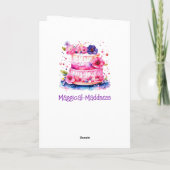 Hübscher Whimsical Personalisiert Girl's Birthday Karte (Rückseite)