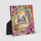 Hübscher Whimsischer Floral Faith Fotoplatte (Vorderseite)