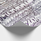 Hübscher Winter Birch Forest Geschenkpapier (Ecke)