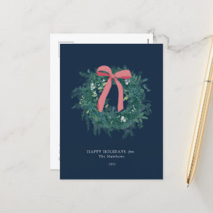 Hübscher Winterkranz Familienurlaub Postkarte