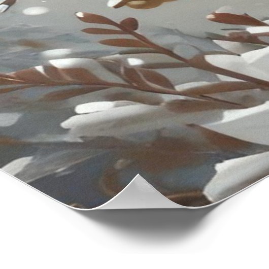 Hübscher Winterschnee Poster (Ecke)