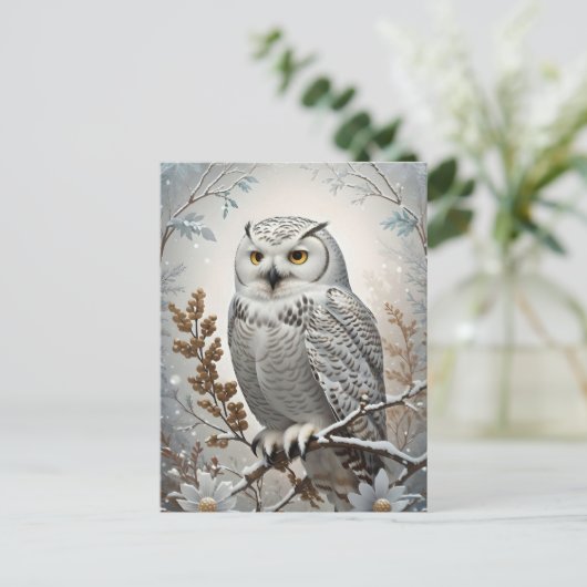 Hübscher Winterschnee Postkarte (Stehend Vorderseite)