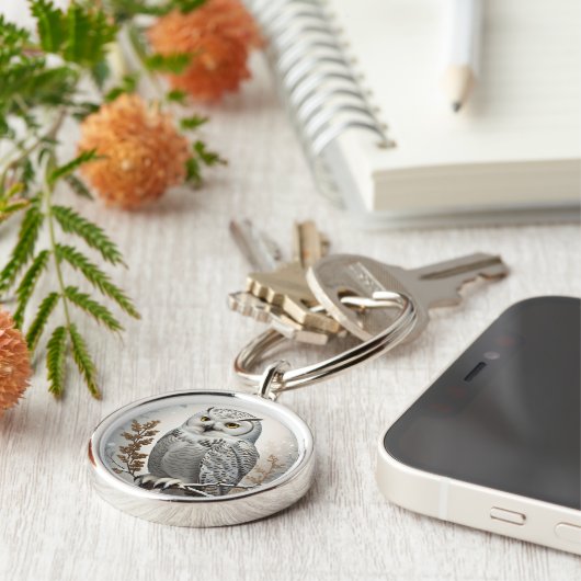 Hübscher Winterschnee Schlüsselanhänger (Seite)