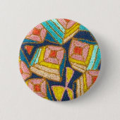 Hübscher wulstiger Kunst-Deko-Entwurf Button (Vorderseite)
