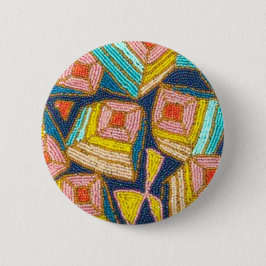Hübscher wulstiger Kunst-Deko-Entwurf Button