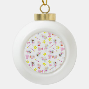 Hübscher Zahnfee-Zauberstab Weiße Zähne Keramik Kugel-Ornament