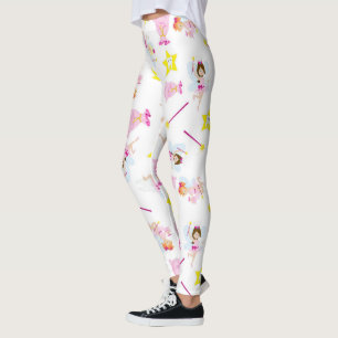 Hübscher Zahnfee-Zauberstab Weiße Zähne Leggings