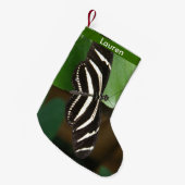 Hübscher Zebra Longwing Butterfly Custom Strumpf Kleiner Weihnachtsstrumpf (Vorderansicht (hängend))