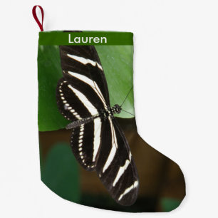 Hübscher Zebra Longwing Butterfly Custom Strumpf Kleiner Weihnachtsstrumpf