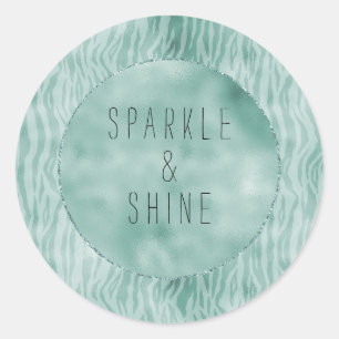 Hübscher Zebradruck Runder Aufkleber