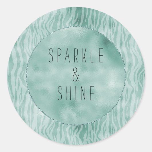 Hübscher Zebradruck Runder Aufkleber (Vorderseite)