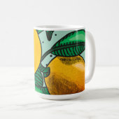 Hübscher Zitronen Kaffeebecher Kaffeetasse (VorderseiteRechts)