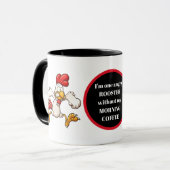 Hübscher, zorniger Kaffeemaschine Tasse (Vorderseite Links)