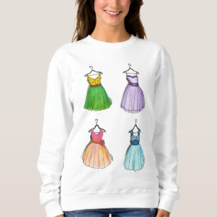 Hübsches 50er Jahre Vintage-Abschlussballkleid Kle Sweatshirt