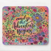 Hübsches Abenteuer mit Blumenzettel Mousepad (Vorne)